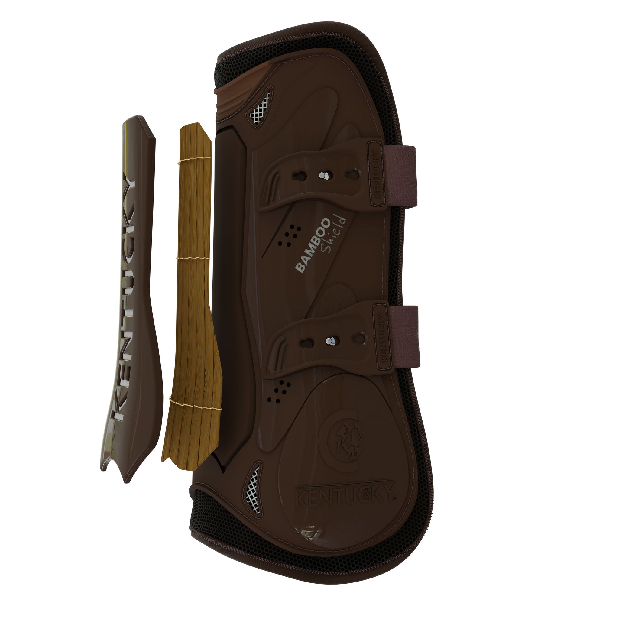 Kentucky Vegan Sheepskin Tendon Boots Bamboo Shield with Elastic fastenings are now available following years of research and development. The Kentucky Bamboo Sheild Supersedes the already very popular Kentucky Sheepskin Tendon Boot.  The new advanced Technology Bamboo Shield provides the ultimate protection to the tendon area, if your horse should over reach higher up the leg.