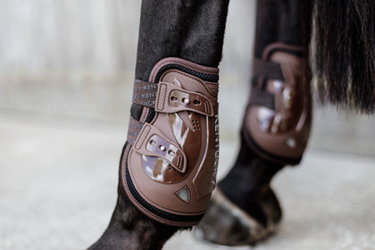 Brown tendon and fetlock boots hotsell