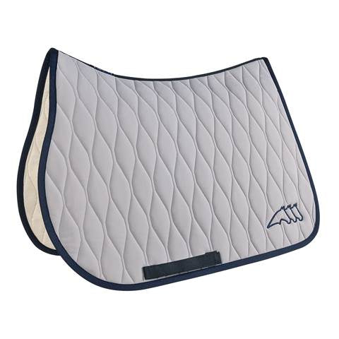 Equiline Grey Navy Contrast Trim Nessen Jumping Saddle Pad